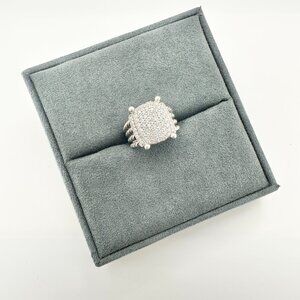 David Yurman Wheaton Ring w/ Pavé White Diamonds - 16.7mm - Size 8